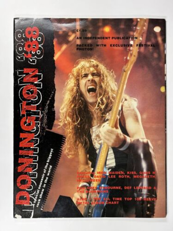 Iron Maiden Gun N Roses Ozzy Osbourne Magazine Original Vintage Donnington 1988n front