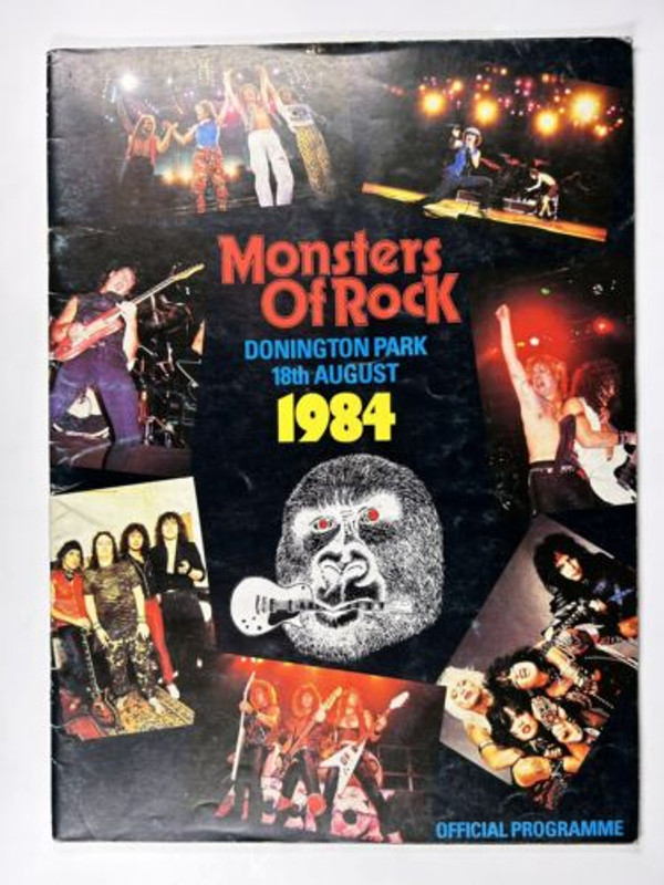 AC DC Ozzy Osbourne Van Halen Programme Original Vintage Monsters Of Rock 1984 Front