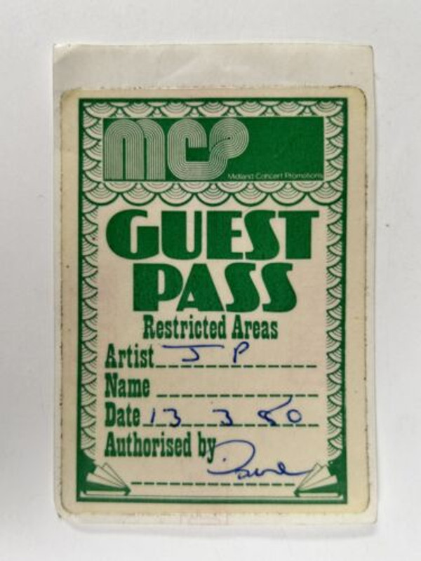 Iron Maiden Judas Priest Pass Ticket Orig Vintage Guest British Steele Tour 1980 front