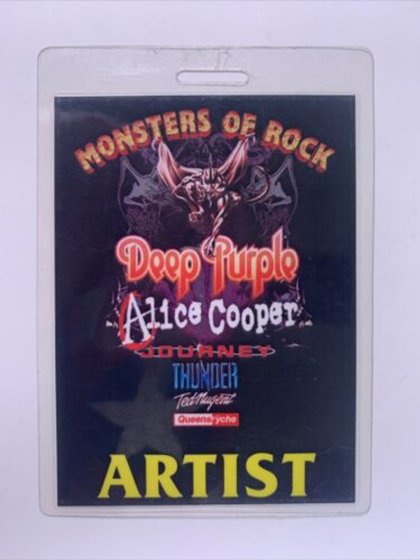 Deep Purple Ian Paice Owned Signed Artist Pass Ticket Orig MOR Festival 2006 front