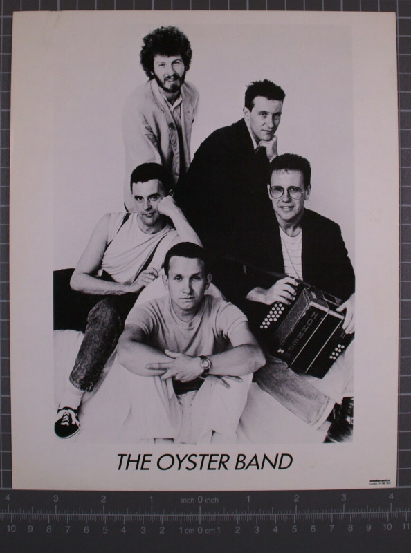 The Oyster Band Photograph  Original Vintage 10 x 8 Promotional Circa Mid 80s Front