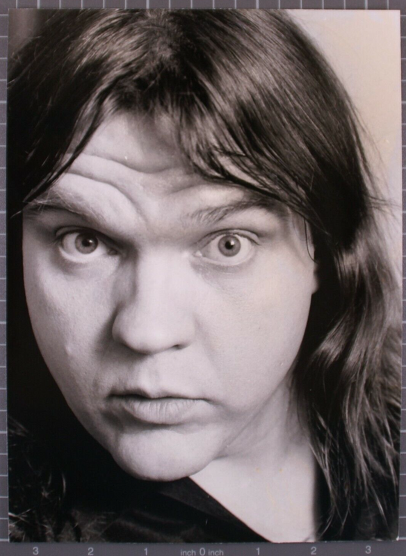 Meat Loaf Jim Steinman Photo 9.5" x 7" B/W Original Promo Stamped Circa Mid 80s Front