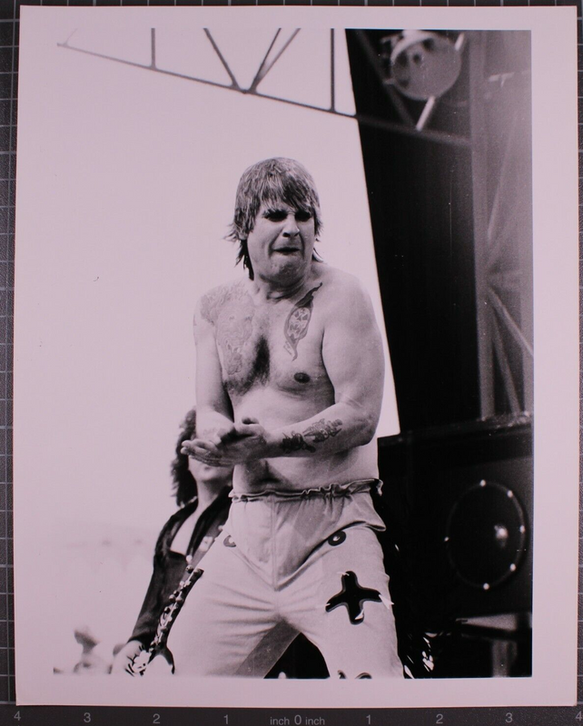Ozzy Osbourne Black Sabbath Photograph 10" x 8" Original Press Stamped 1983 #1 Front