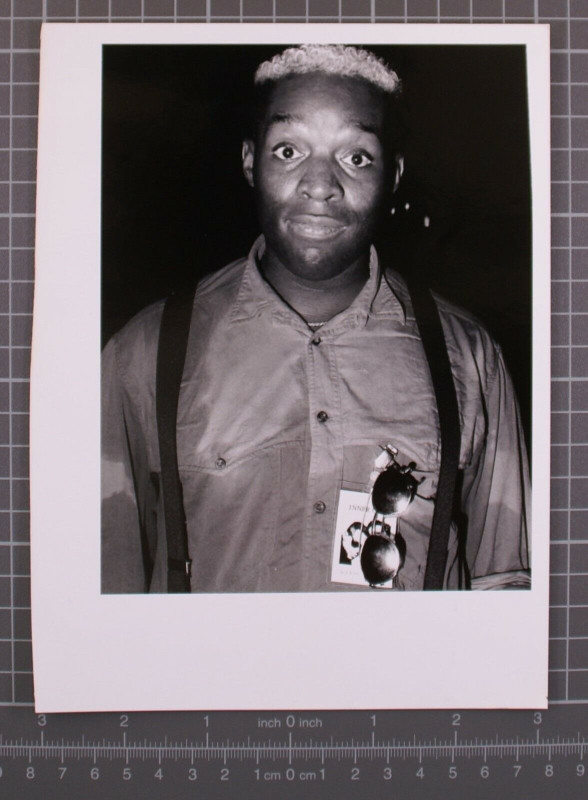 Kevin Saunderson Photograph Original Black And White Promotion Circa 1990 front