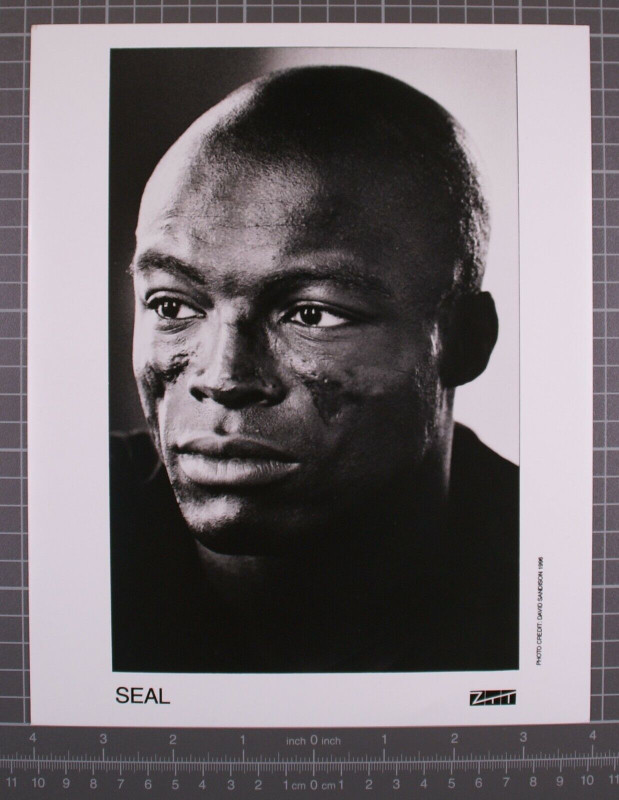 Seal Photograph Original Official ZTT Black And White Promotion Stamped 1996 Front