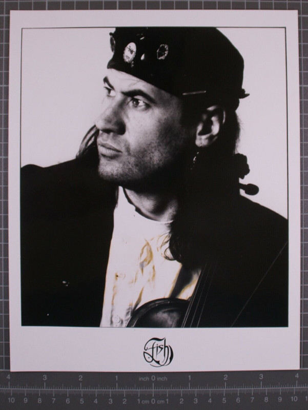 Marillion Fish Photo 10” x 8” Original Black And White Promotion Circa 1990 #4 front