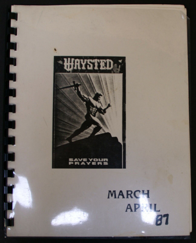 UFO Pete Way Waysted Itinerary Orig Save Your Prayers US Tour March-April 1987 Front