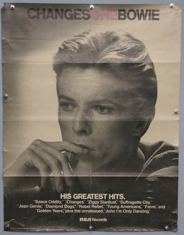 David Bowie Poster Original RCA US Promotion Changes One Greatest Hits 1976 front