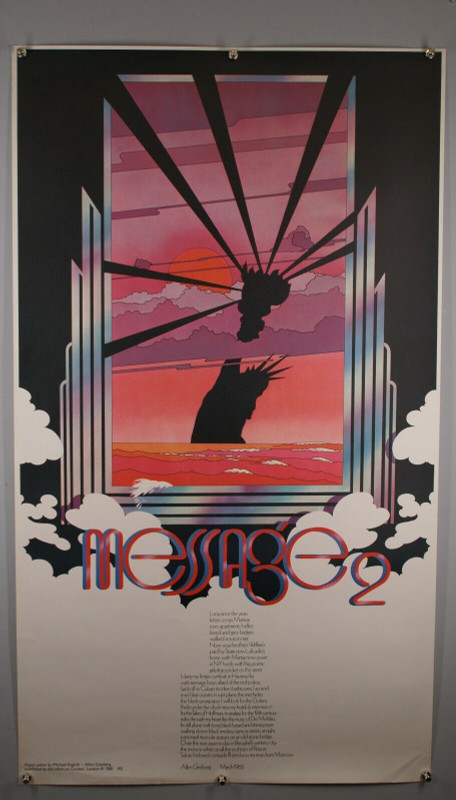 Allen Ginsberg Michael English Poster Original Message 2 1968 front