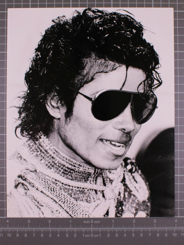 Michael Jackson Photograph Original Vintage Black And White Promo Circa Mid 80's Front