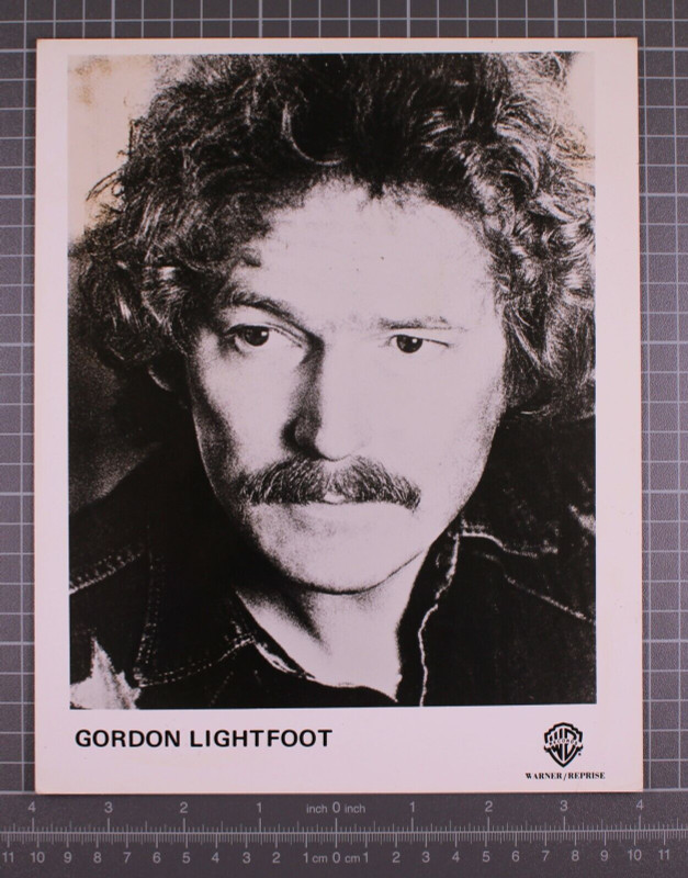 Gordon Lightfoot Photograph Original Black And White Promotion Circa Mid 70s