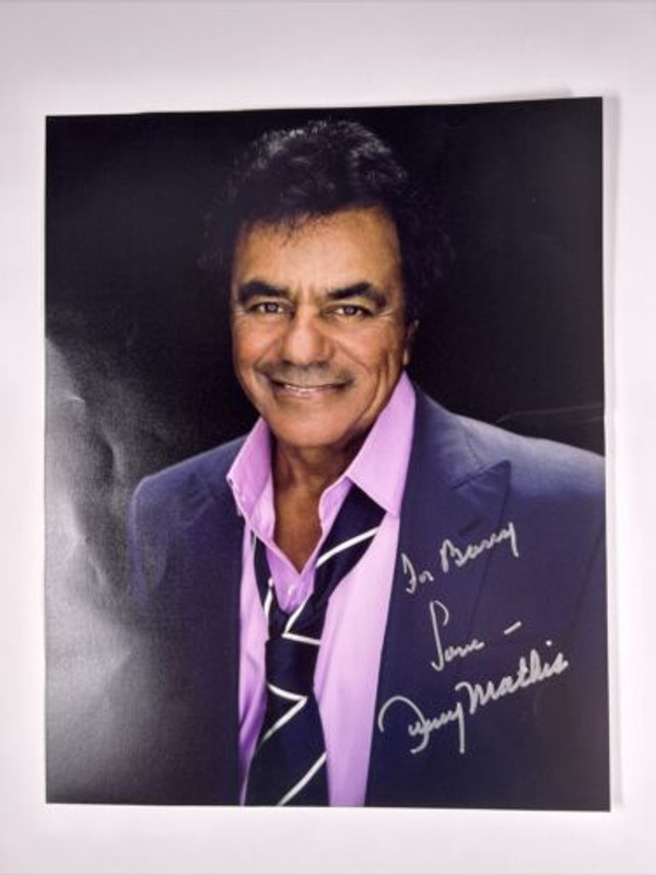 Johnny Mathis Signed Photograph Original Authentic From The Collection Of B.M Front