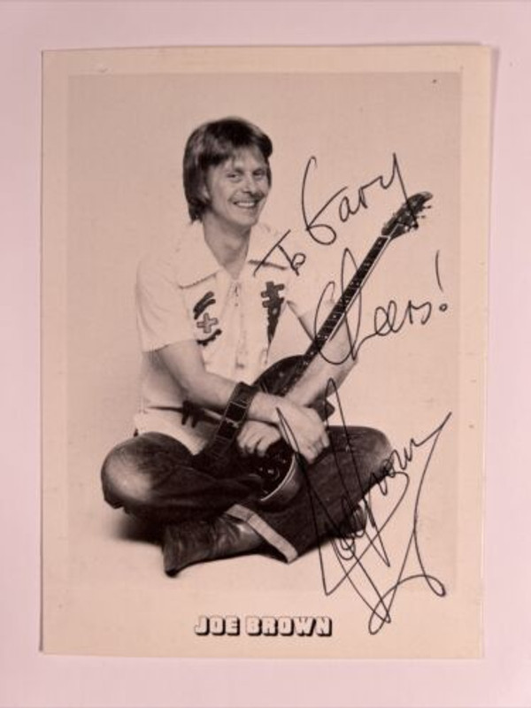 Joe Brown The Echoes Signed Photo Original Authentic From The Collection Of B.M Front