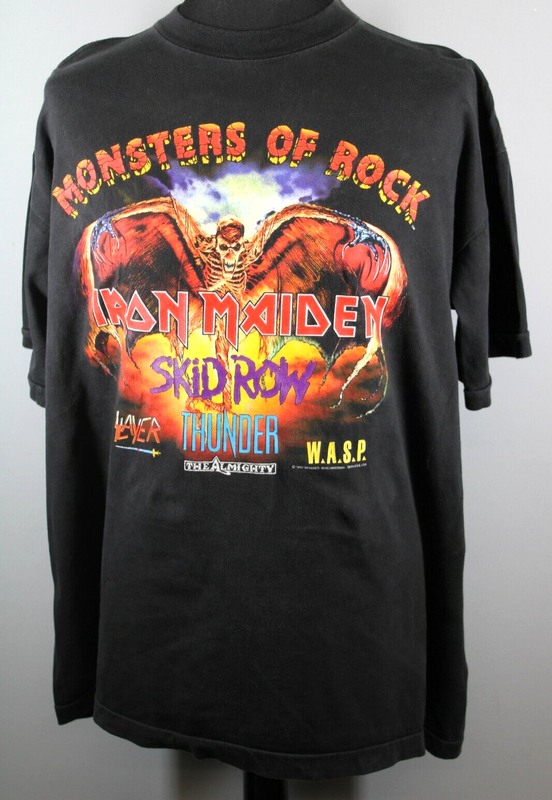 Iron Maiden Bruce Dickinson Shirt Official Monsters Of Rock Donington UK 1992 front