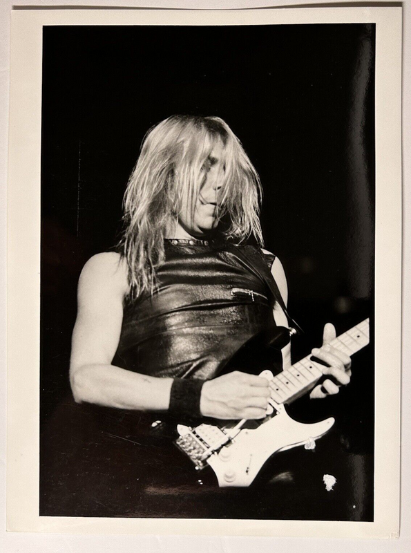 Iron Maiden Dave Murray Photograph Vintage Original Stamped Promo circa mid 80s front