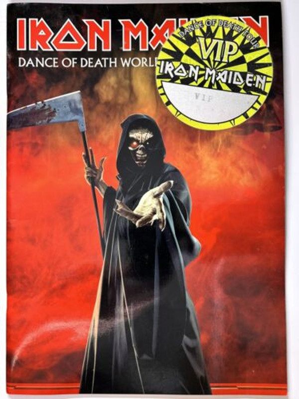 Iron Maiden Bruce Dickinson Pass & Program Dance of Death World Tour 2003 - 2004 front