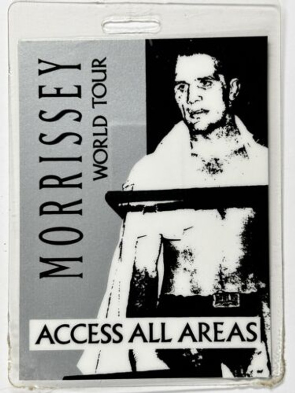 Morrissey The Smiths Pass Original Vintage Used AAA Laminate Boxer Tour 1995 front