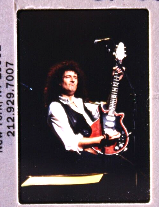 Queen Brian May Transparency Back Lit Framed Brian Live on Stage Mid 1980s #2 Front