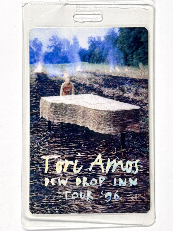 Tori Amos Ticket Pass Original Used Laminated Dew Drop Inn UK Tour Feb-Mar 1996 front