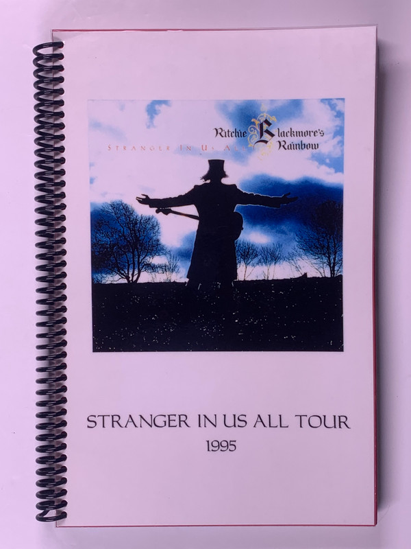 Rainbow Ritchie Blackmore Itinerary Orig Vintage Stranger In Us All Tour 1995 front