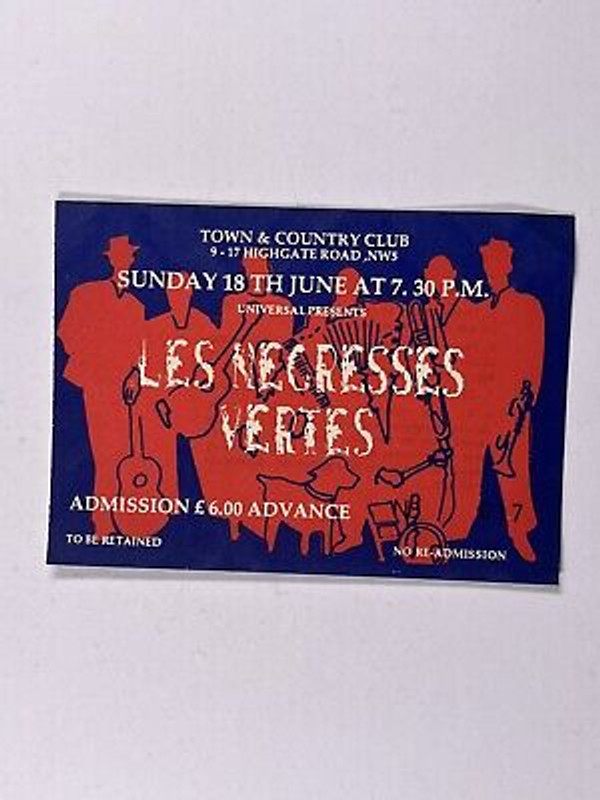 Les Negresses Vertes Ticket front