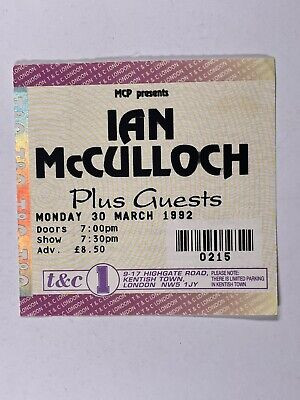 Ian McCulloch Ticket front