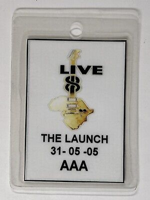 Pink Floyd McCartney Pass Ticket Madonna Bono U2 Original Live 8 Concert 2005 Front