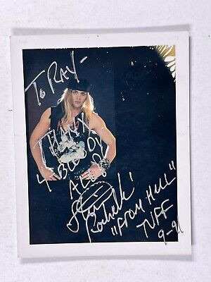 Stevie Rachelle Tuff Signed Polaroid Photo Original Ray Palmer Promo 1991 Front
