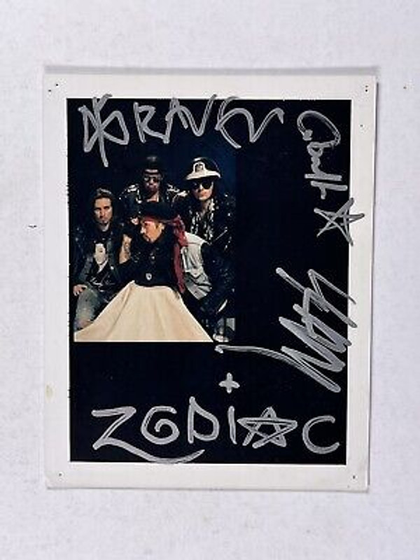 Zodiac Mindwarp Hand Signed Polaroid Cobalt Stargazer Photo Original Circa 1990s Front
