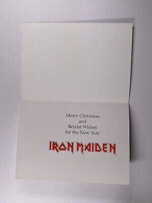 Iron Maiden Snow White Christmas Card Original Fan Club Merchandise 1983