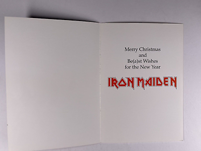 Iron Maiden Christmas Card We Three Kings Original Fan Club Promo 1985