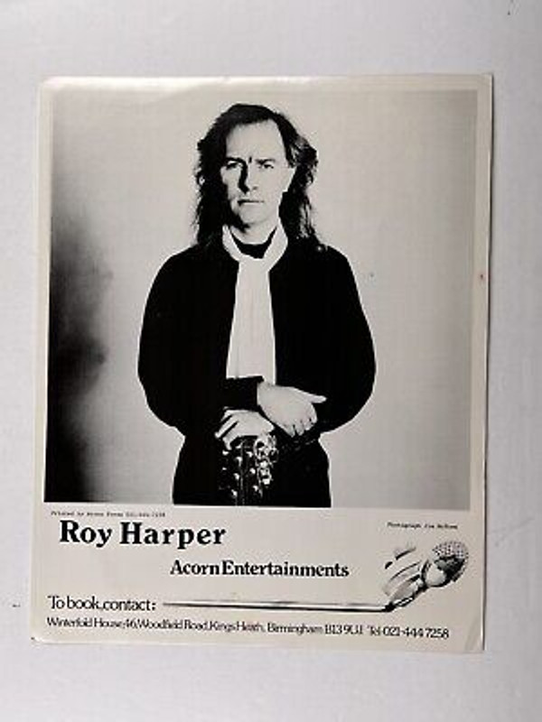 Roy Harper Photo Original Black And White Press Promotion Circa 1980s
