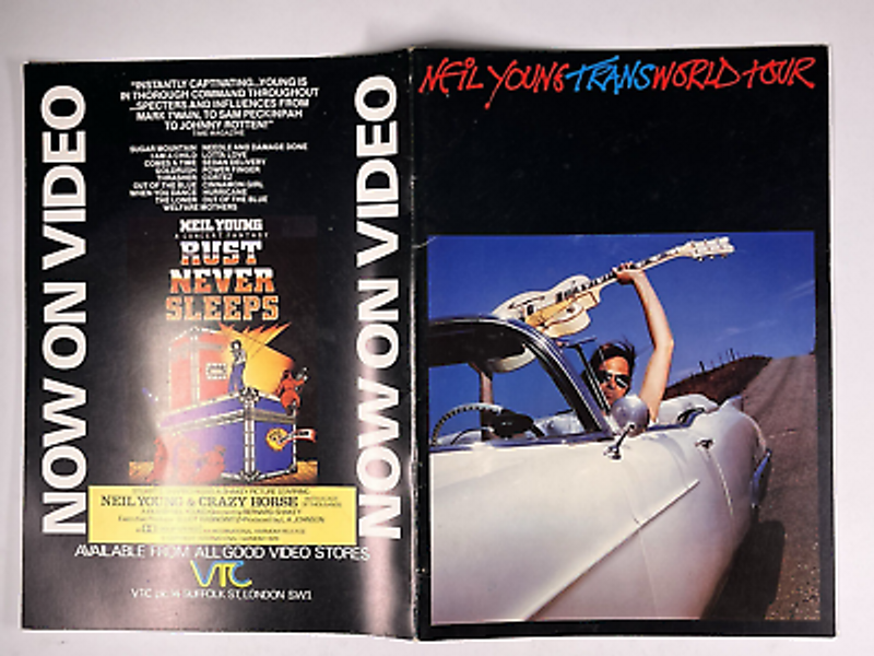 Neil Young Programme Original Trans World Tour Concert Souvenir 1982 Spine