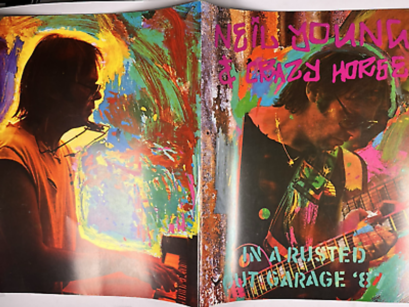Neil Young Crazy Horse Programme Original In A Rusted Out Garage Tour 1987 Spine