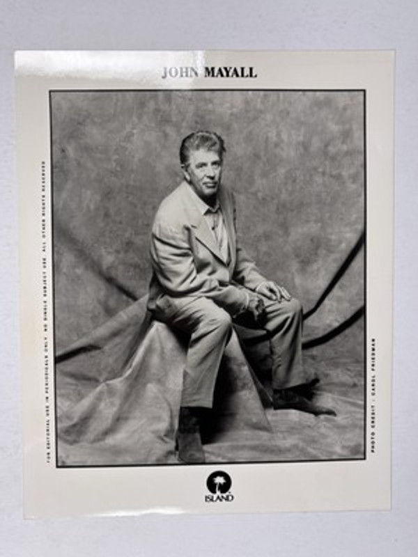 John Mayal Photo Original Black And White Press Promotion Circa 1990s