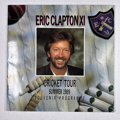 Eric Clapton Programme XI Original Souvenir Cricket Tour Summer 1989