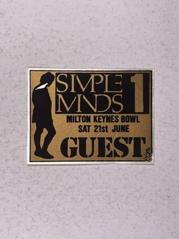Simple Minds Guest Pass Once Upon a Time Tour Milton Keynes June 22nd 1986 Front