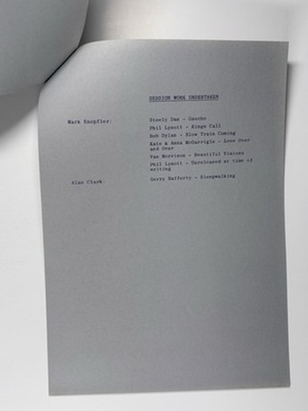 Dire Straits Press Kit