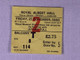 Jethro Tull Ticket Original 'A' Tour Royal Albert Hall London 1980 front