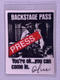 Alice Cooper Pass Ticket Original Circa 1970's front