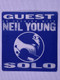 Neil Young Pass Ticket Original An Evening With Solo Tour 1999 front