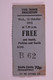 Free Ticket Official Vintage The Dome Brighton October 1972 front