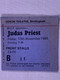 Judas Priest Ticket Original World Wide Blitz Tour Birmingham 1981 front