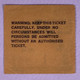 Crosby and Nash Ticket Original Vintage Hammersmith Odeon September 1976 back