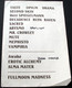 Moonspell Set List Official Vintage  Change Your Skin Tour Winter 1997 front