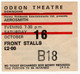 Aerosmith Ticket Vintage The Rocks Tour Birmingham Odeon 1976 front
