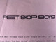 Pet Shop Boys Press Release Orig. Parlophone Press Office Its A Sin Promo 1987