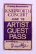 Genesis Tom Petty Devo Pass Ticket Artist Guest Original Knebworth 1978 front