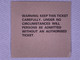 Billy Cobham Weather Report Ticket Original Odeon Hammersmith 1976 back