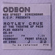 Motley Crue Ticket Original  Theatre of Pain Tour Odeon Birmingham 1986 front